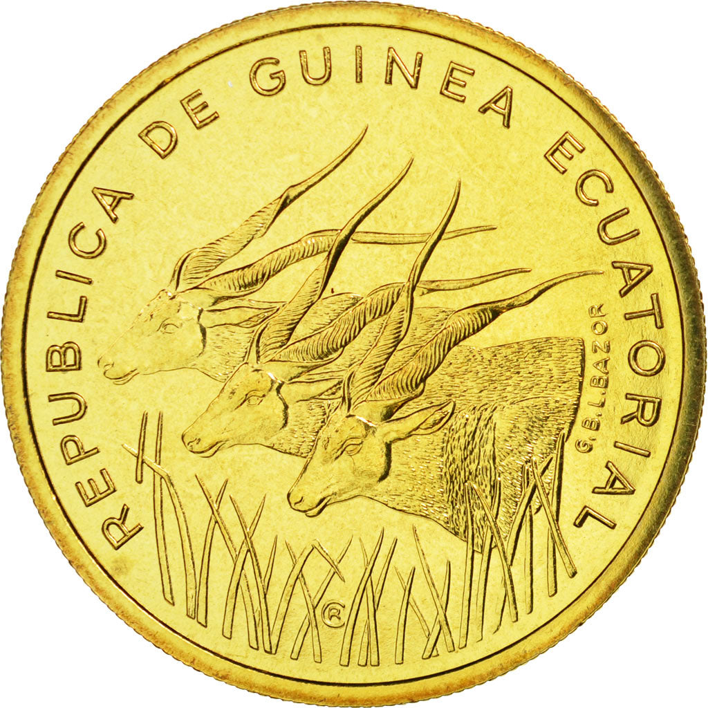 Coin, Equatorial Guinea, 25 Francos, 1985, Paris, ESSAI, MS(65-70)