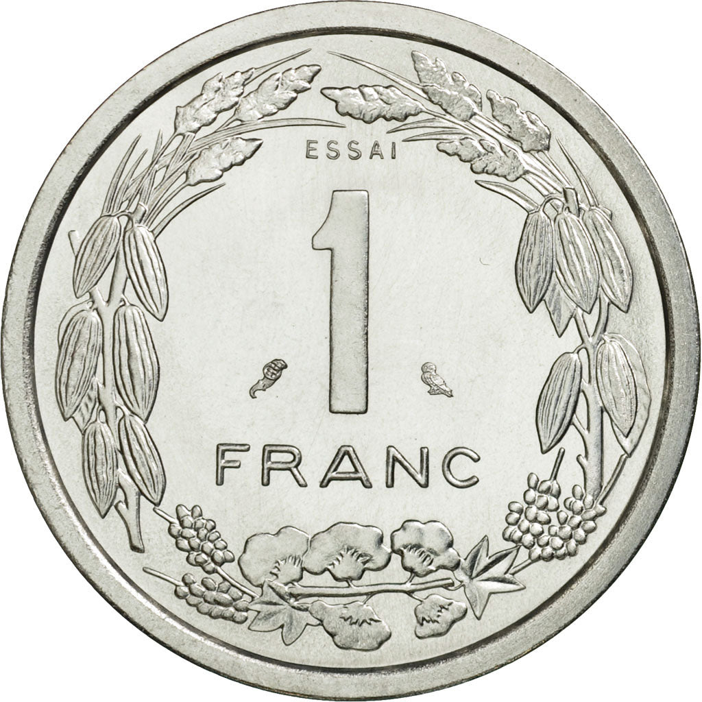 Coin, Central African States, Franc, 1974, Paris, ESSAI, MS(65-70), Aluminum