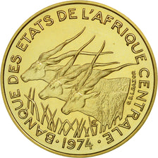 Coin, Central African States, 10 Francs, 1974, Paris, ESSAI, MS(65-70)