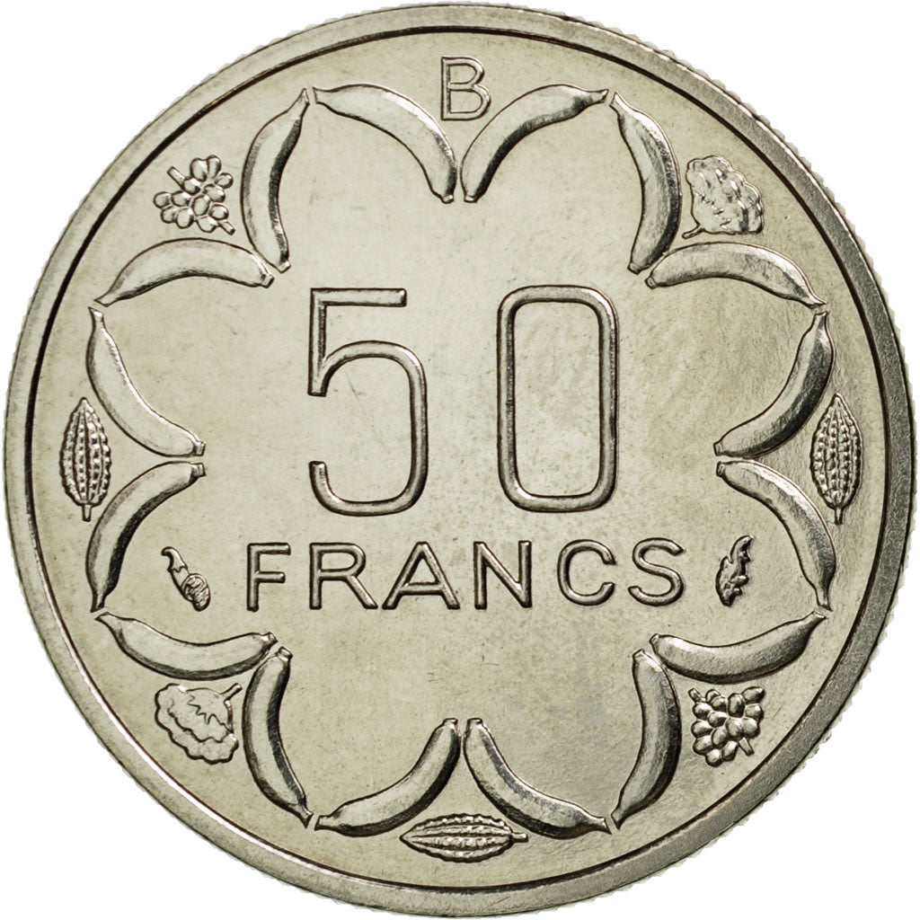 Moneta, Stati dell’Africa centrale, 50 Francs, 1976, Paris, ESSAI, FDC