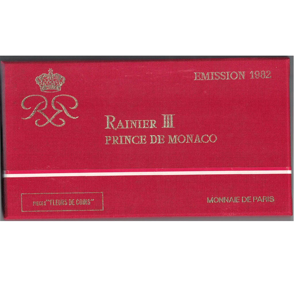 Monaco, Rainier III, Mint Set, 1982