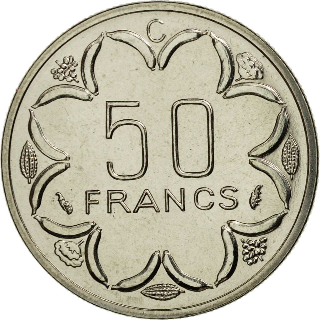Coin, Central African States, 50 Francs, 1976, Paris, ESSAI, MS(65-70), Nickel