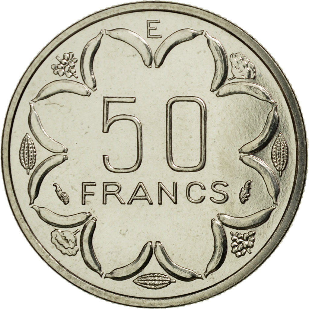 Coin, Central African States, 50 Francs, 1976, Paris, ESSAI, MS(65-70), Nickel