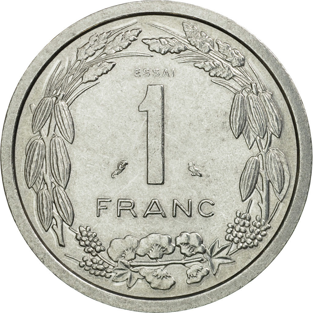 Coin, EQUATORIAL AFRICAN STATES, Franc, 1969, Paris, ESSAI, MS(63), Aluminum