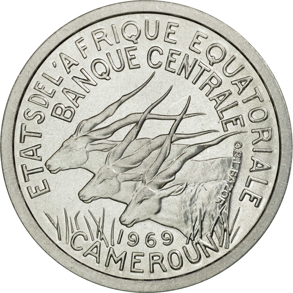 Moneta, Stati dell’Africa equatoriale, Franc, 1969, Paris, ESSAI, FDC
