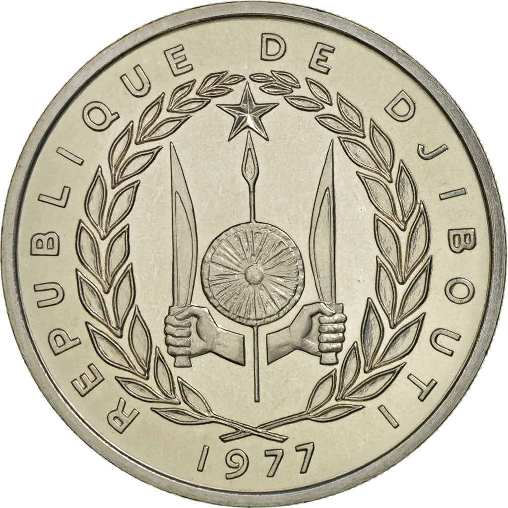 Coin, Djibouti, 100 Francs, 1977, Paris, ESSAI, MS(65-70), Copper-nickel, KM:E7