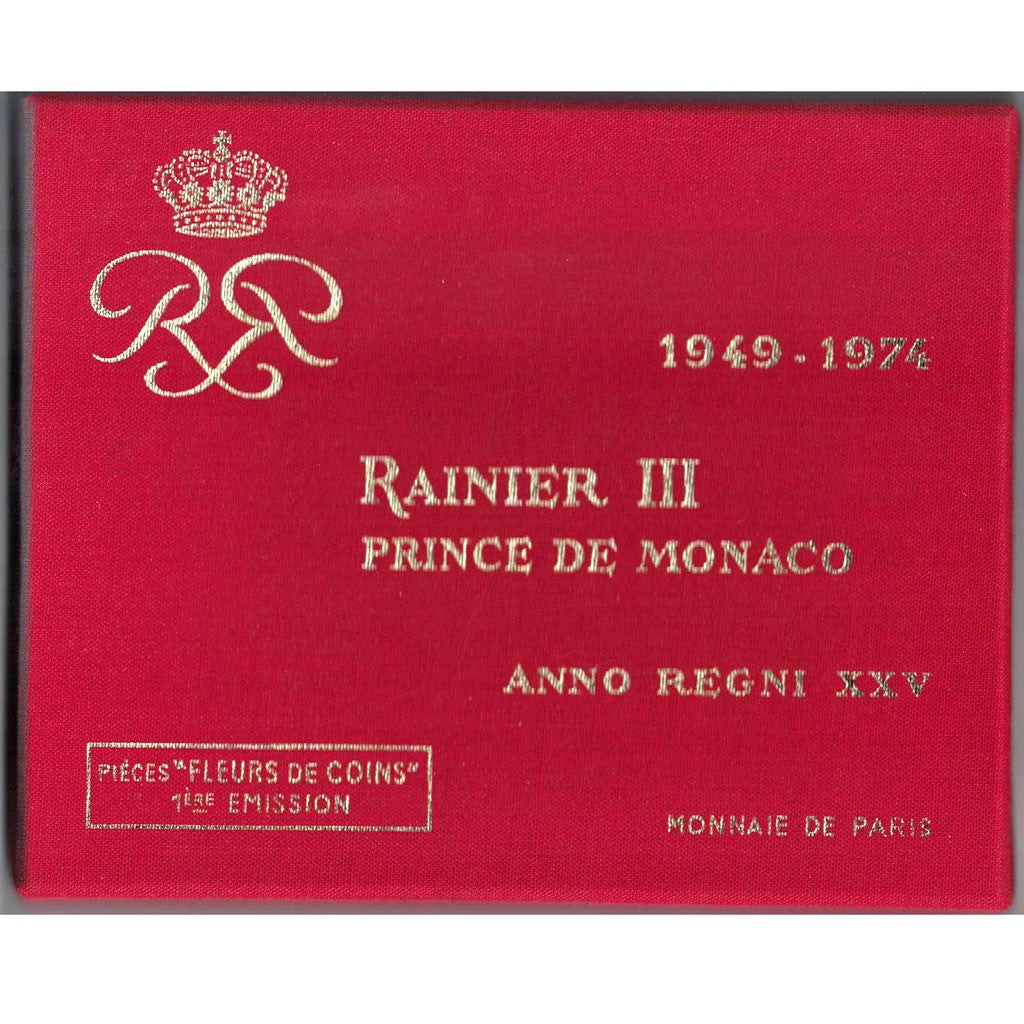 Monaco, Rainier III, Mint Set, 1974