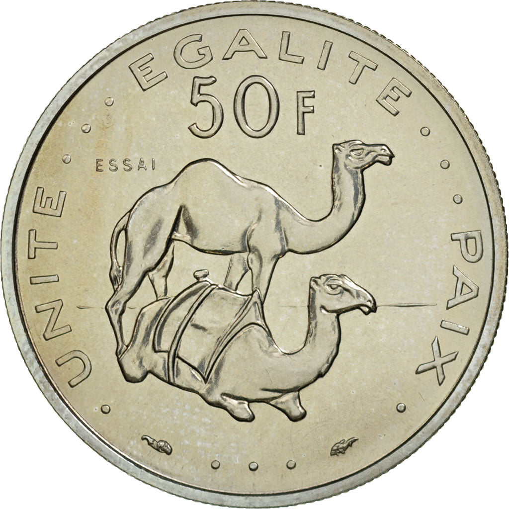Monnaie, Djibouti, 50 Francs, 1977, Paris, ESSAI, FDC, Copper-nickel, KM:E6