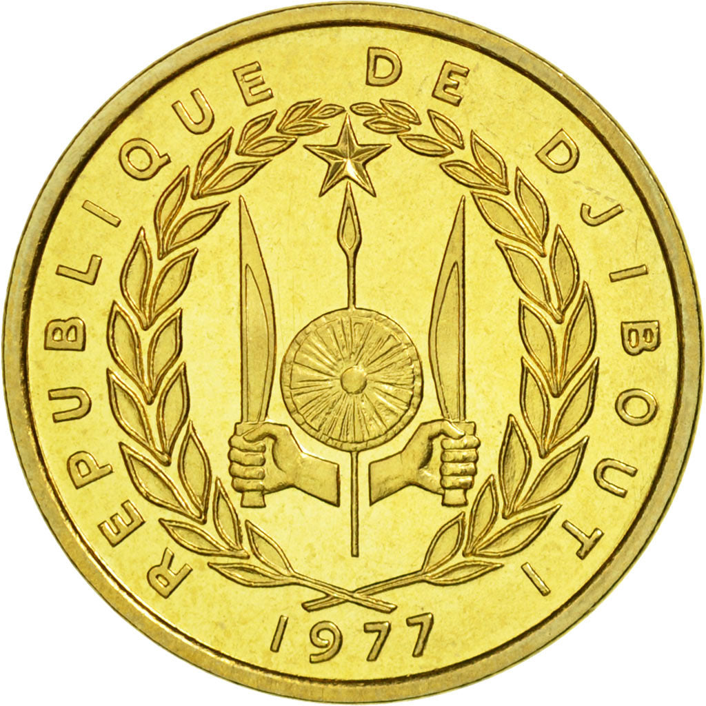 Coin, Djibouti, 10 Francs, 1977, Paris, ESSAI, MS(65-70), Aluminum-Bronze, KM:E4