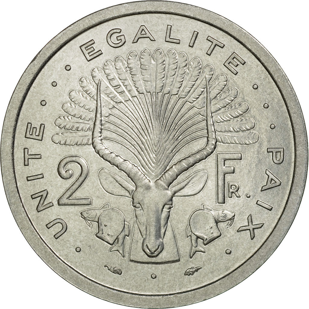 Monnaie, Djibouti, 2 Francs, 1977, Paris, ESSAI, FDC, Aluminium, KM:E2