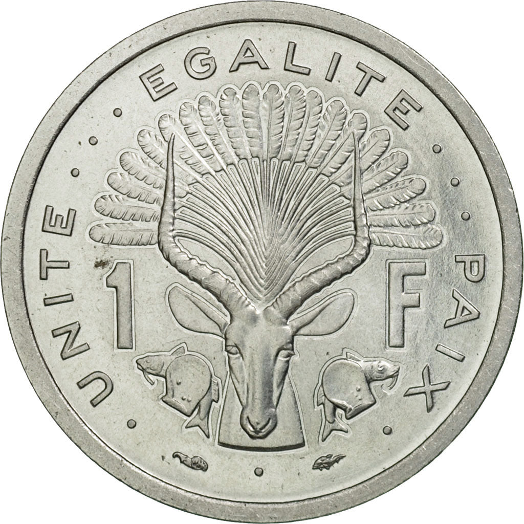Moneta, Dżibuti, Franc, 1977, Paris, PRÓBA, MS(65-70), Aluminium, KM:E1