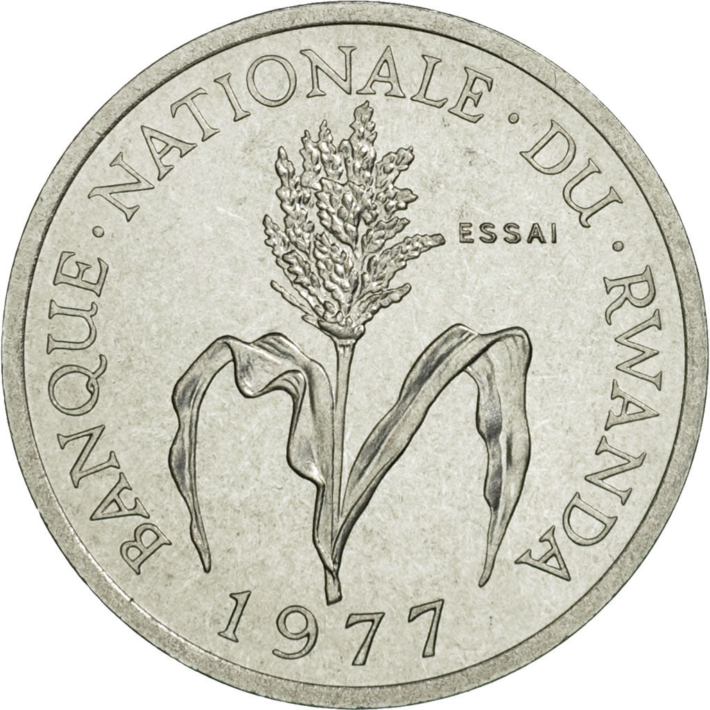 Munten, Rwanda, Franc, 1977, Paris, ESSAI, FDC, Aluminium, KM:E4