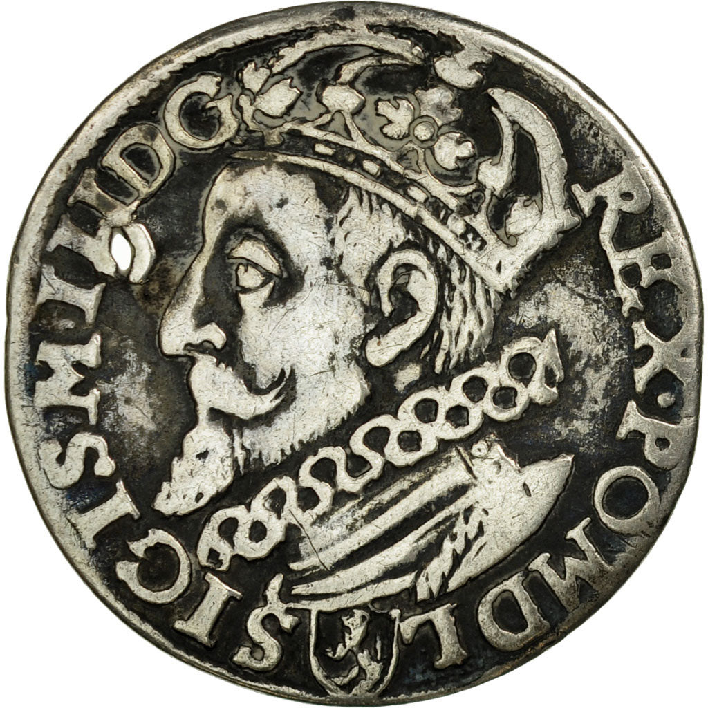 Moneda, Polonia, Sigismund III, 3 Groschen, 1600, Warsaw, MBC, Plata, KM:6