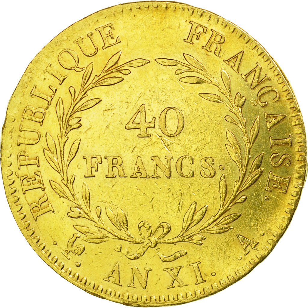 Coin, France, Napoléon I, 40 Francs, 1803, Paris, AU(50-53), Gold, KM:652