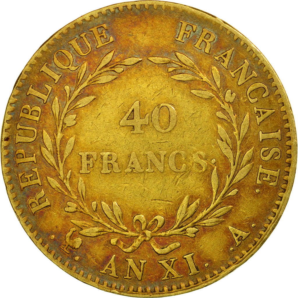 Coin, France, Napoléon I, 40 Francs, 1803, Paris, EF(40-45), Gold, KM:652