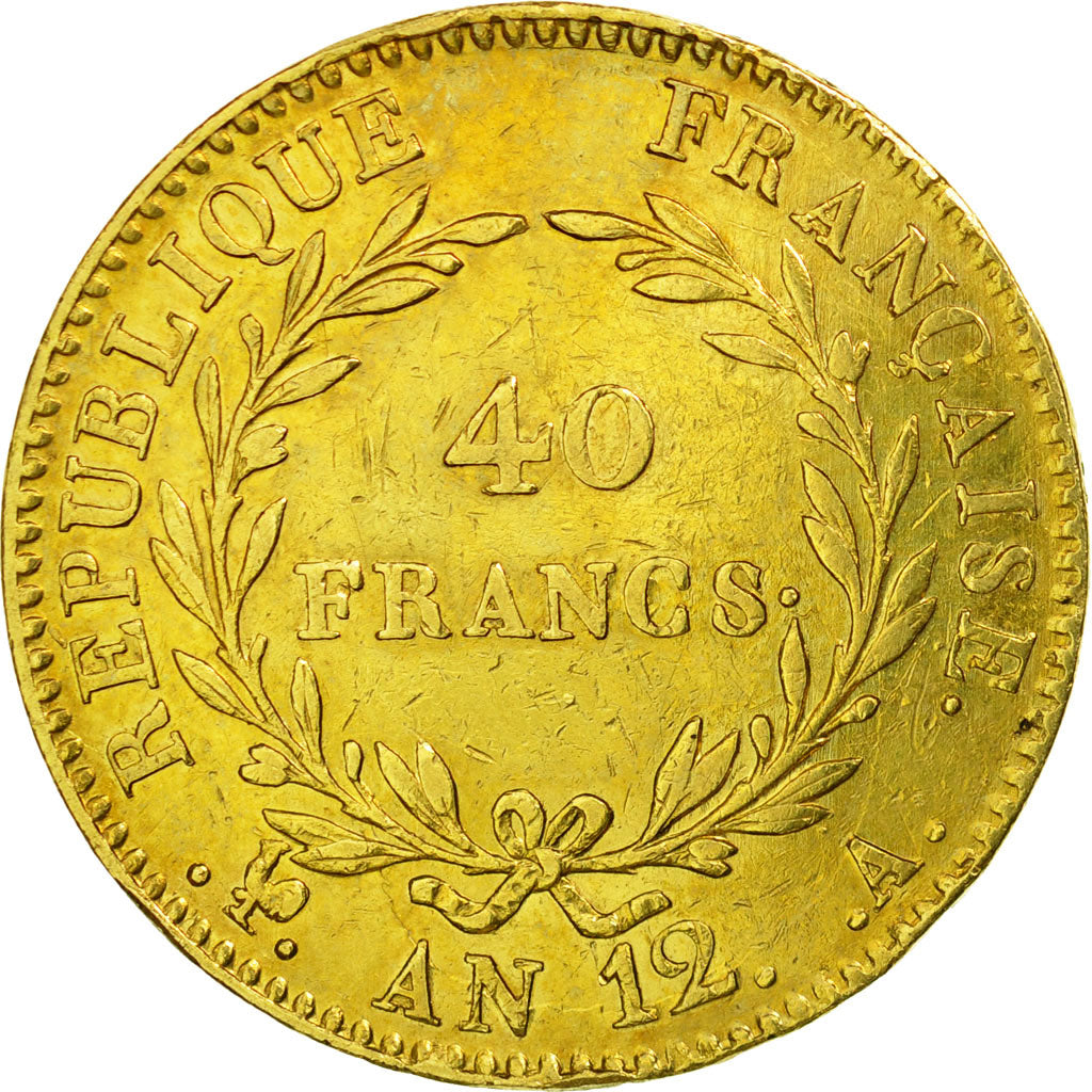 Coin, France, Napoléon I, 40 Francs, 1804, Paris, EF(40-45), Gold, KM:652