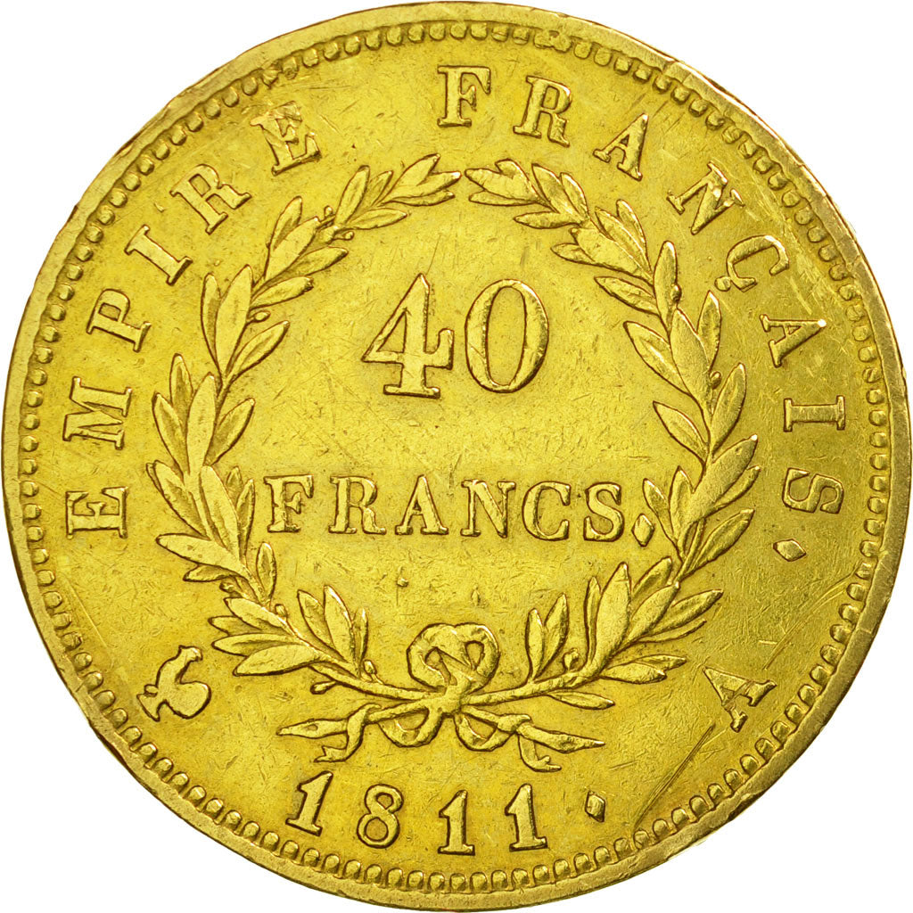 Monnaie, France, Napoléon I, 40 Francs, 1811, Paris, TTB, Or, Gadoury:1084