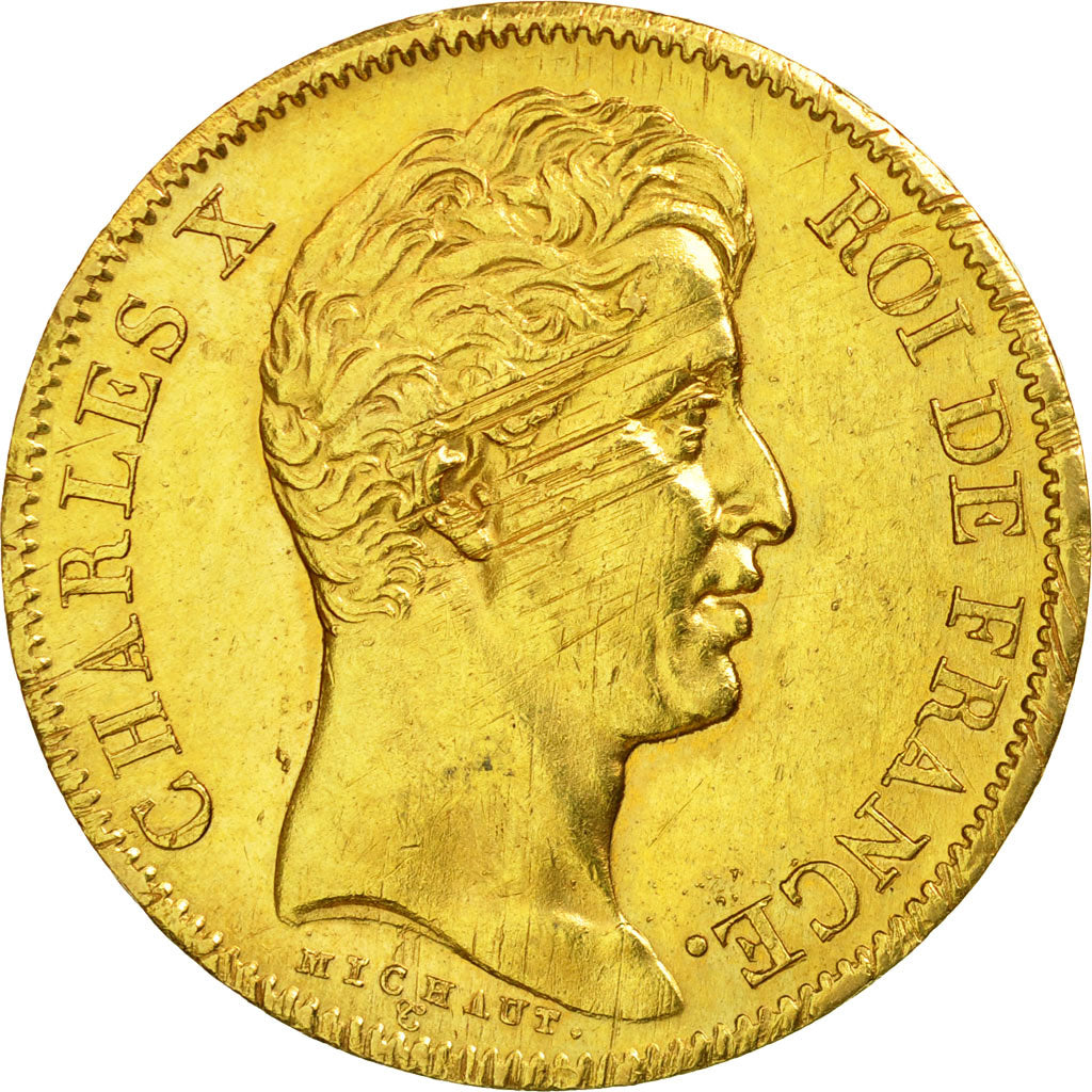 Münze, Frankreich, Charles X, 40 Francs, 1828, Paris, VZ, Gold, KM:721.1