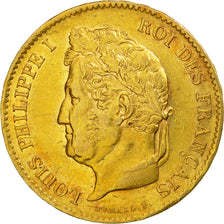 Münze, Frankreich, Louis-Philippe, 40 Francs, 1833, Paris, VZ, Gold, KM:747.1