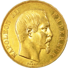 Moneda, Francia, Napoleon III, Napoléon III, 50 Francs, 1859, Paris, MBC+, Oro