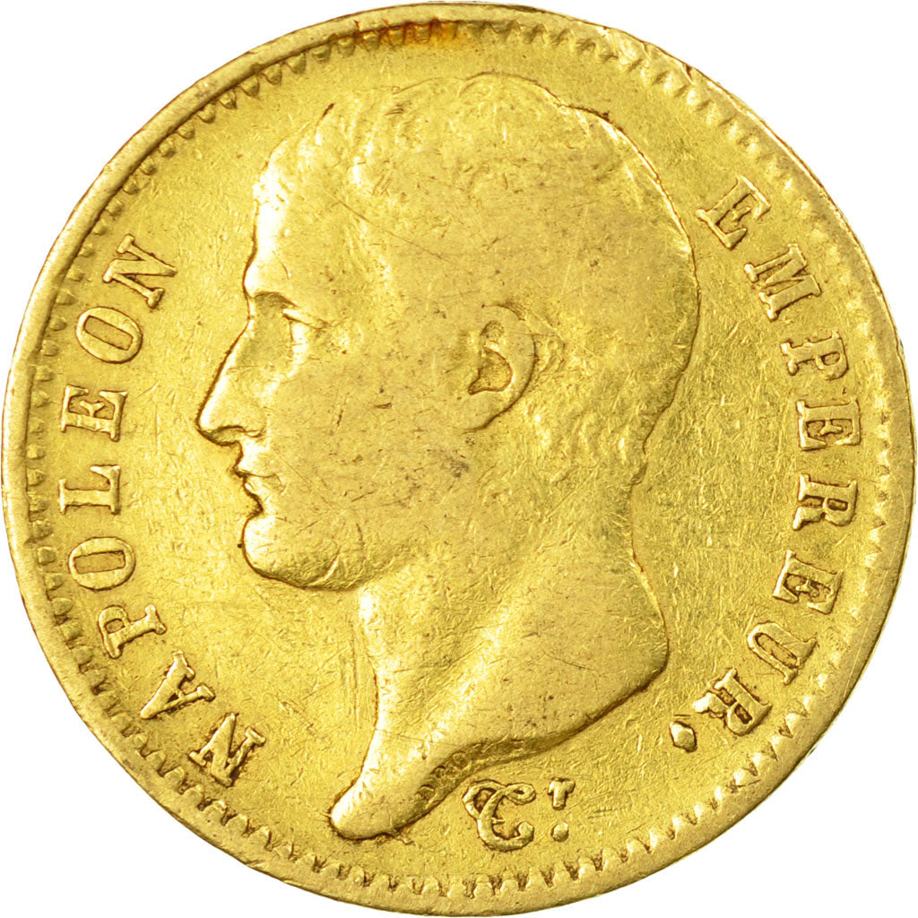 Moneda, Francia, Napoléon I, 20 Francs, 1807, Paris, BC+, Oro, KM:A687.1