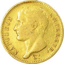 Moneda, Francia, Napoléon I, 20 Francs, 1807, Paris, BC+, Oro, KM:A687.1