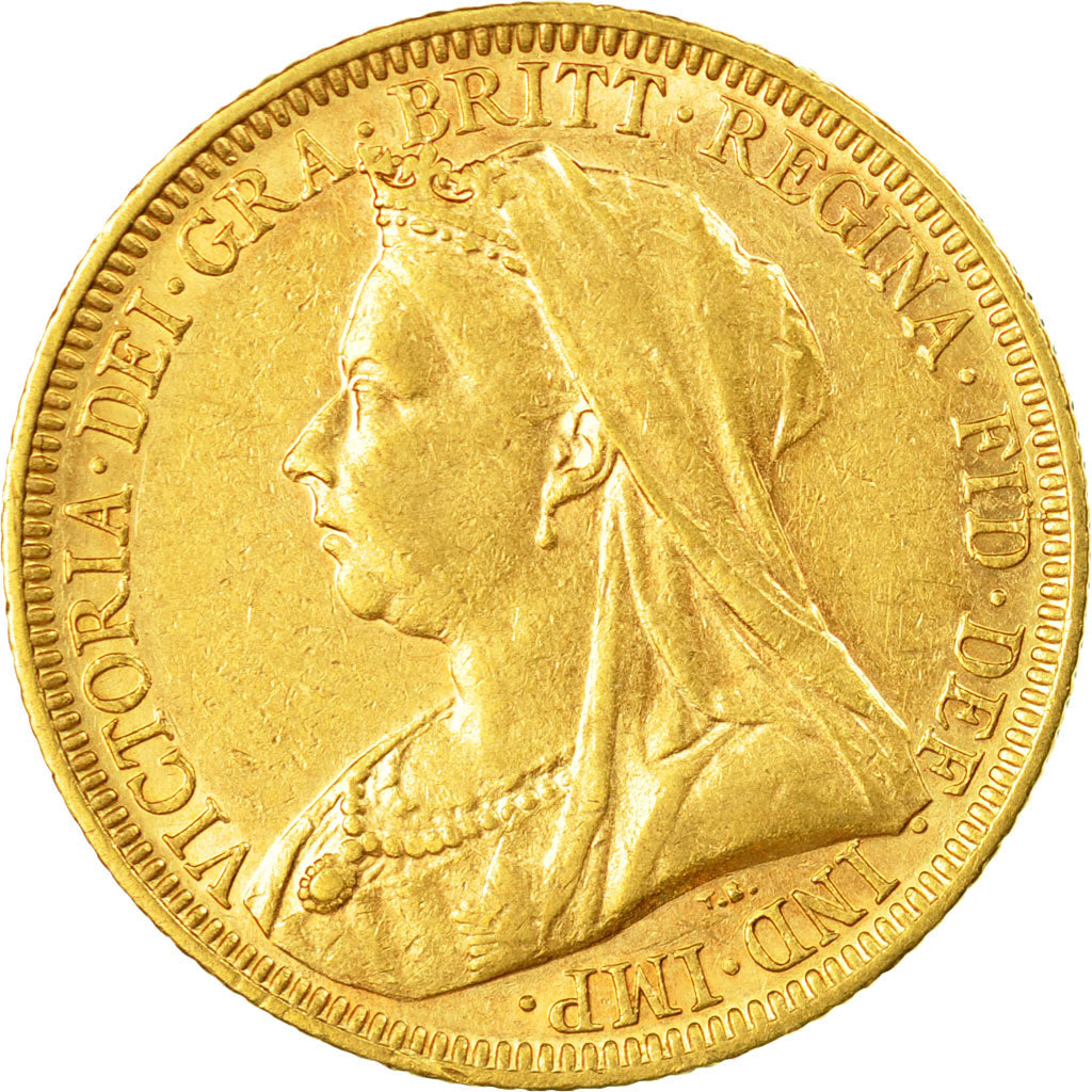 Moneda, Australia, Victoria, Sovereign, 1894, Melbourne, MBC+, Oro, KM:13