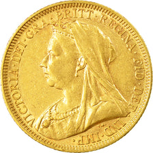 Moneda, Australia, Victoria, Sovereign, 1894, Melbourne, MBC+, Oro, KM:13