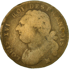 Coin, France, Louis XVI, 12 deniers françois, 1793, Marseille
