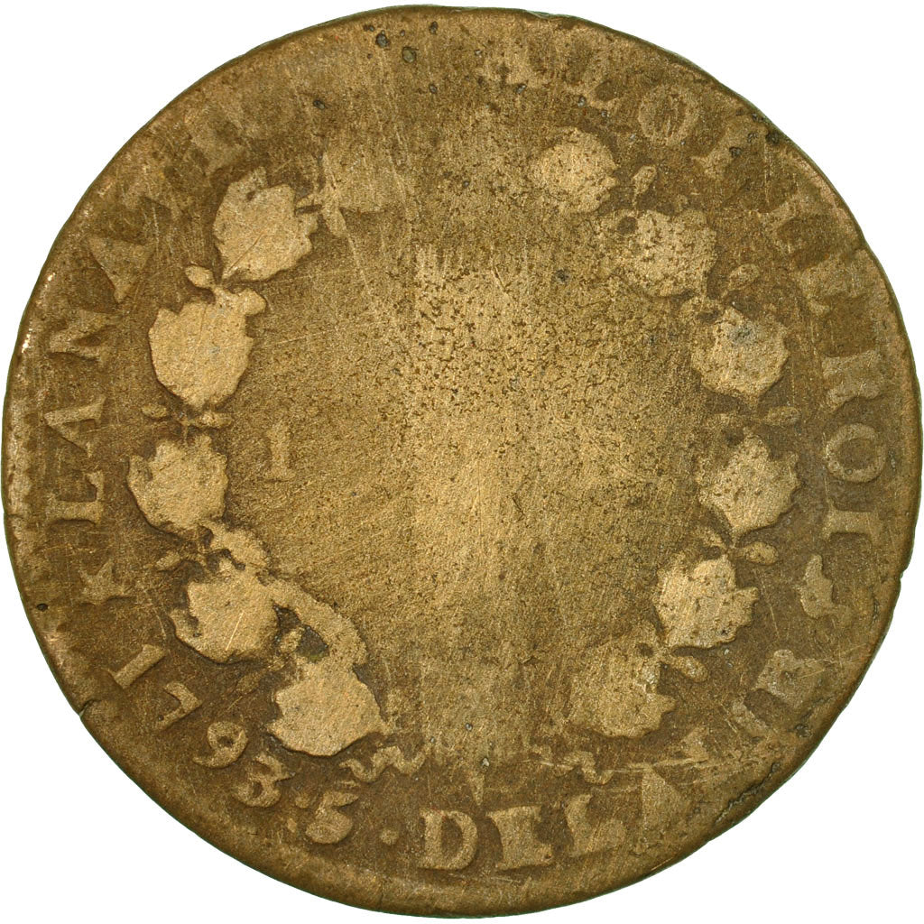 Coin, France, Louis XVI, 12 deniers françois, 1793, Marseille