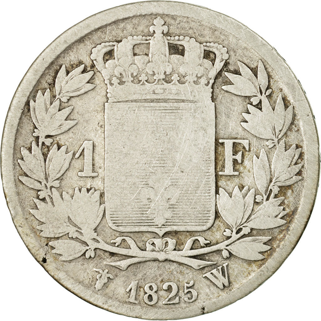 Münze, Frankreich, Charles X, Franc, 1825, Lille, SGE+, Silber, KM:724.13