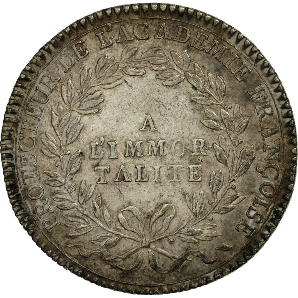Frankreich, Token, Louis XV, Académie Française, SS+, Silber, Feuardent:4377