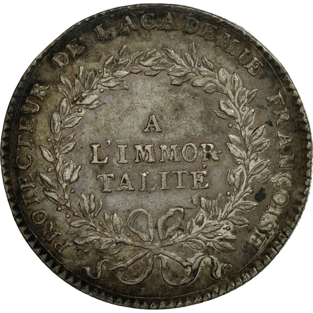 Francia, Token, Louis XV, Académie Française, MBC+, Plata, Feuardent:4377