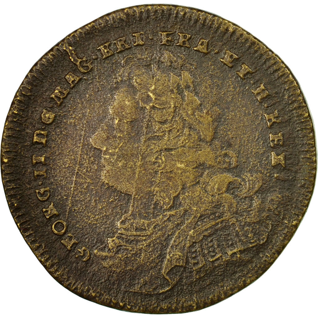 Great Britain, Token, George II, Coronation, 1727, VF(20-25), Brass