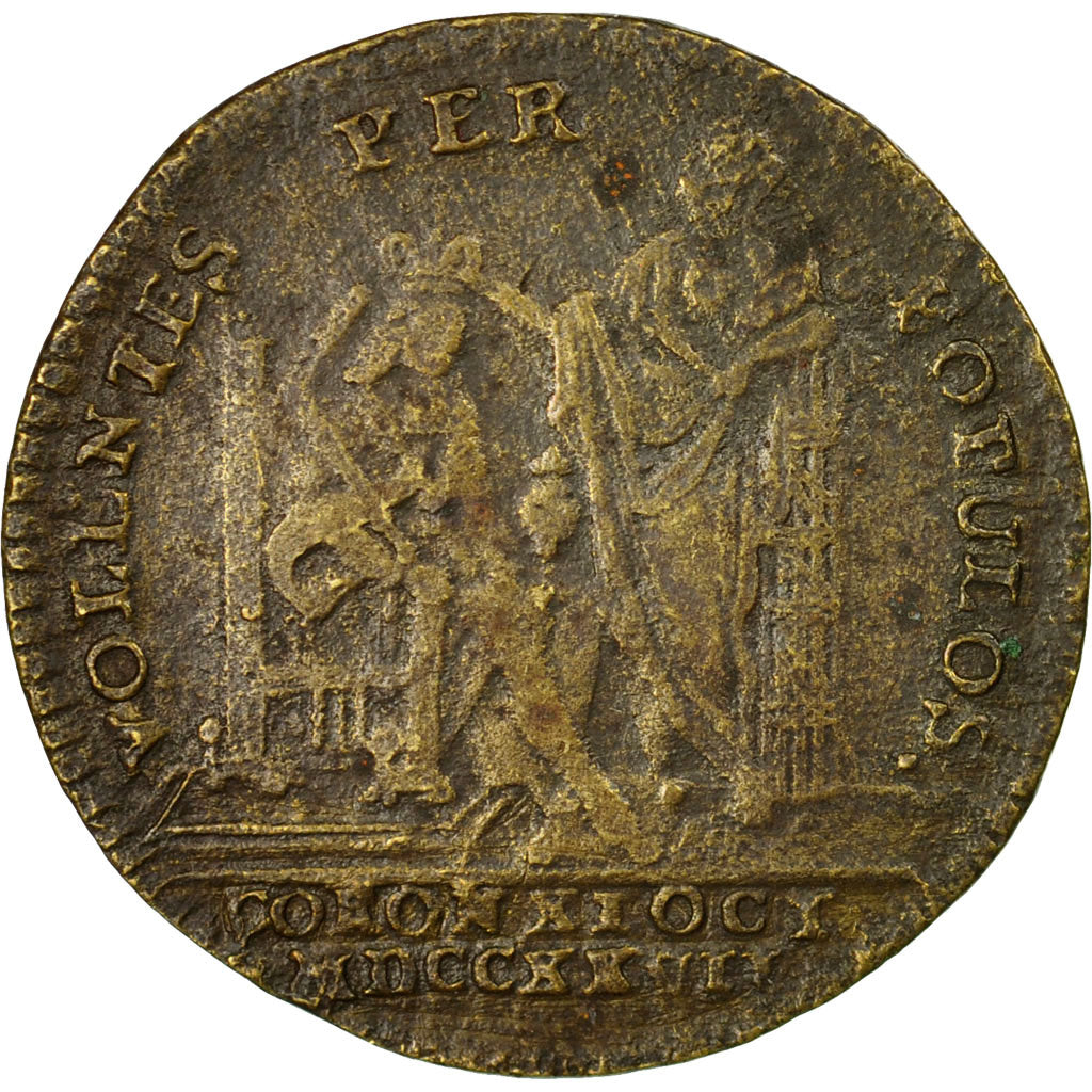 Great Britain, Token, George II, Coronation, 1727, VF(20-25), Brass