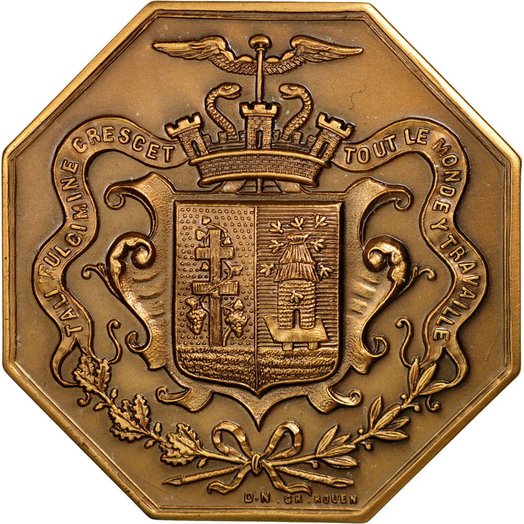 Francia, Token, Chambre de Commerce d'Elbeuf, 1862, FDC, Bronce