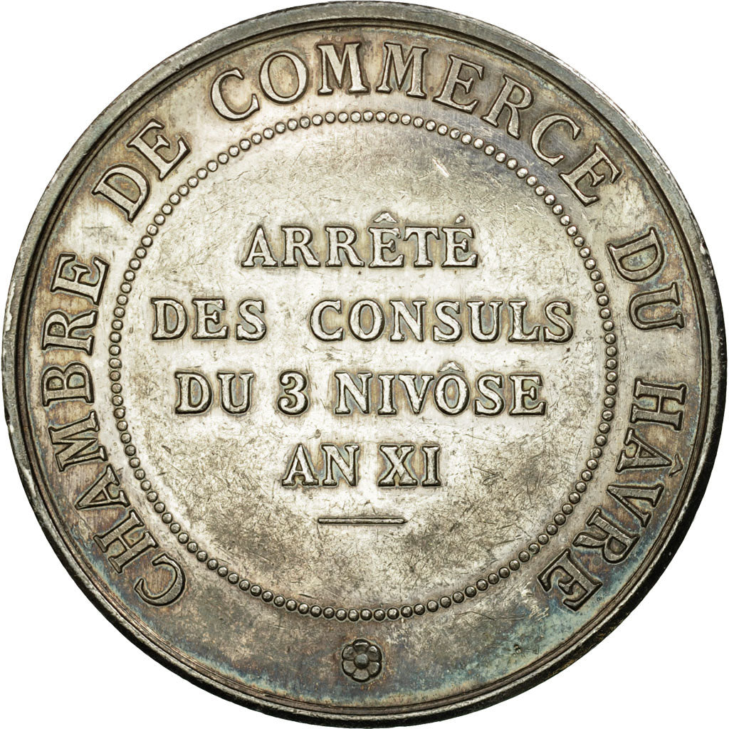 France, Token, Chambre de Commerce du Havre, MS(60-62), Silver