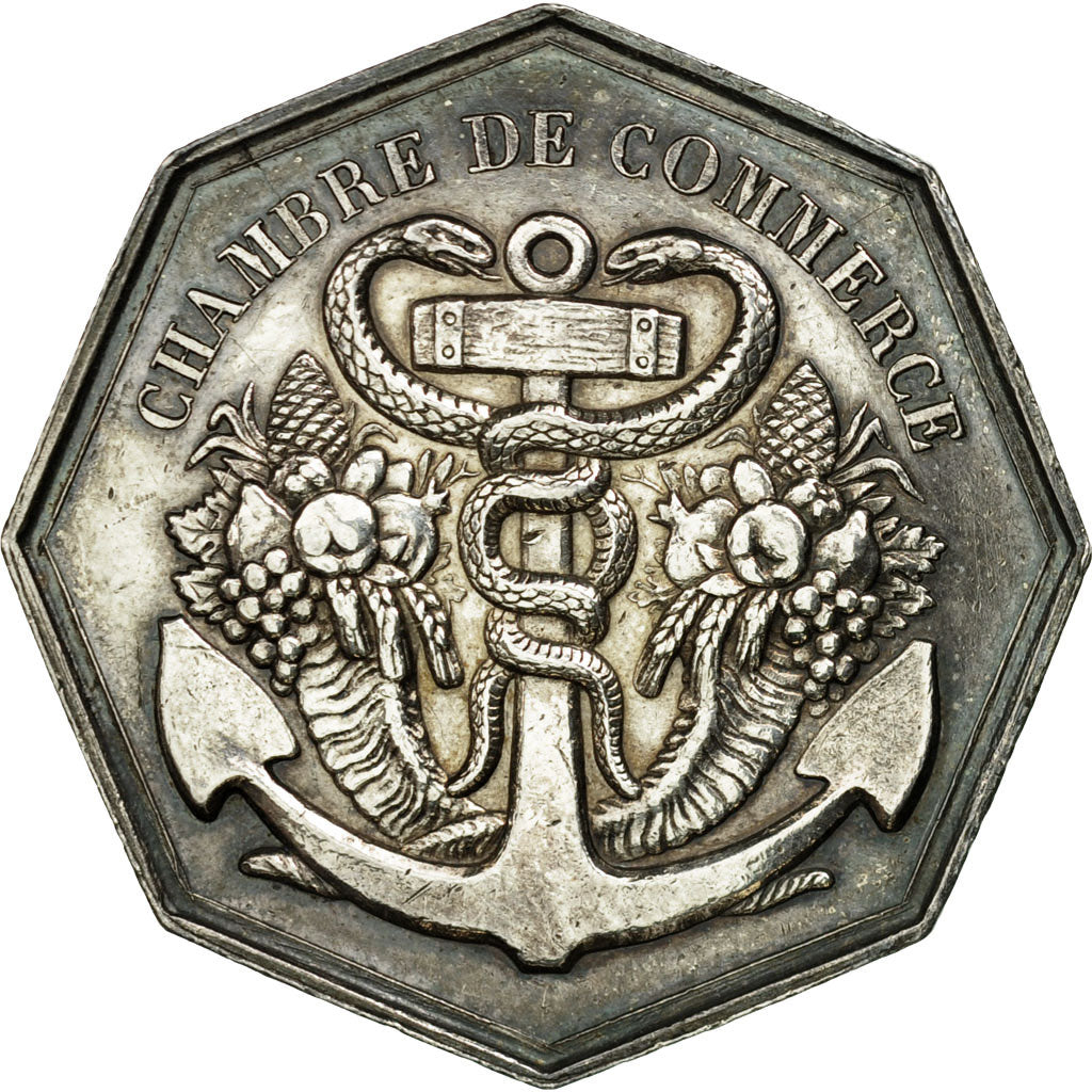 France, Token, Chambre de Commerce du Havre, Barre, AU(55-58), Silver