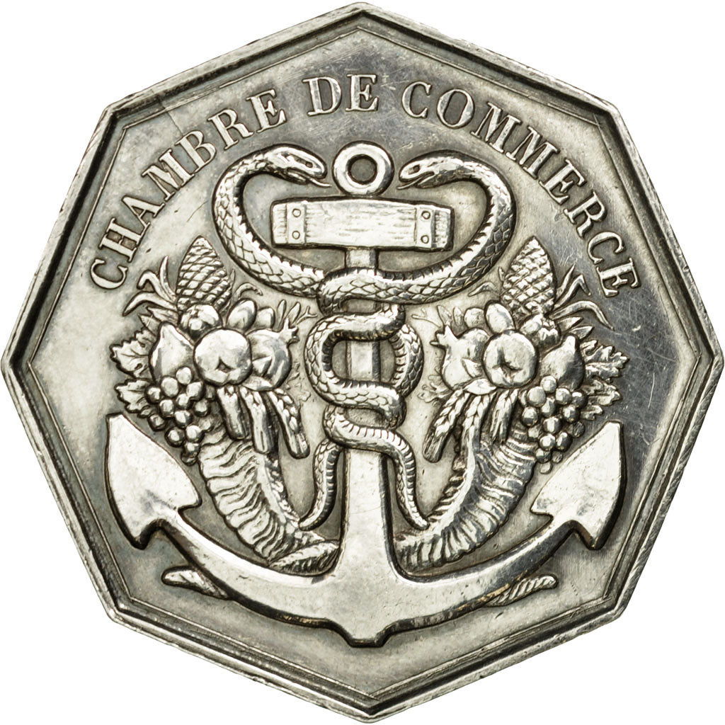 France, Jeton, Chambre de Commerce du Havre, Barre, SUP, Argent