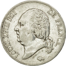 Coin, France, Louis XVIII, 5 Francs, 1821, Paris, EF(40-45), Silver