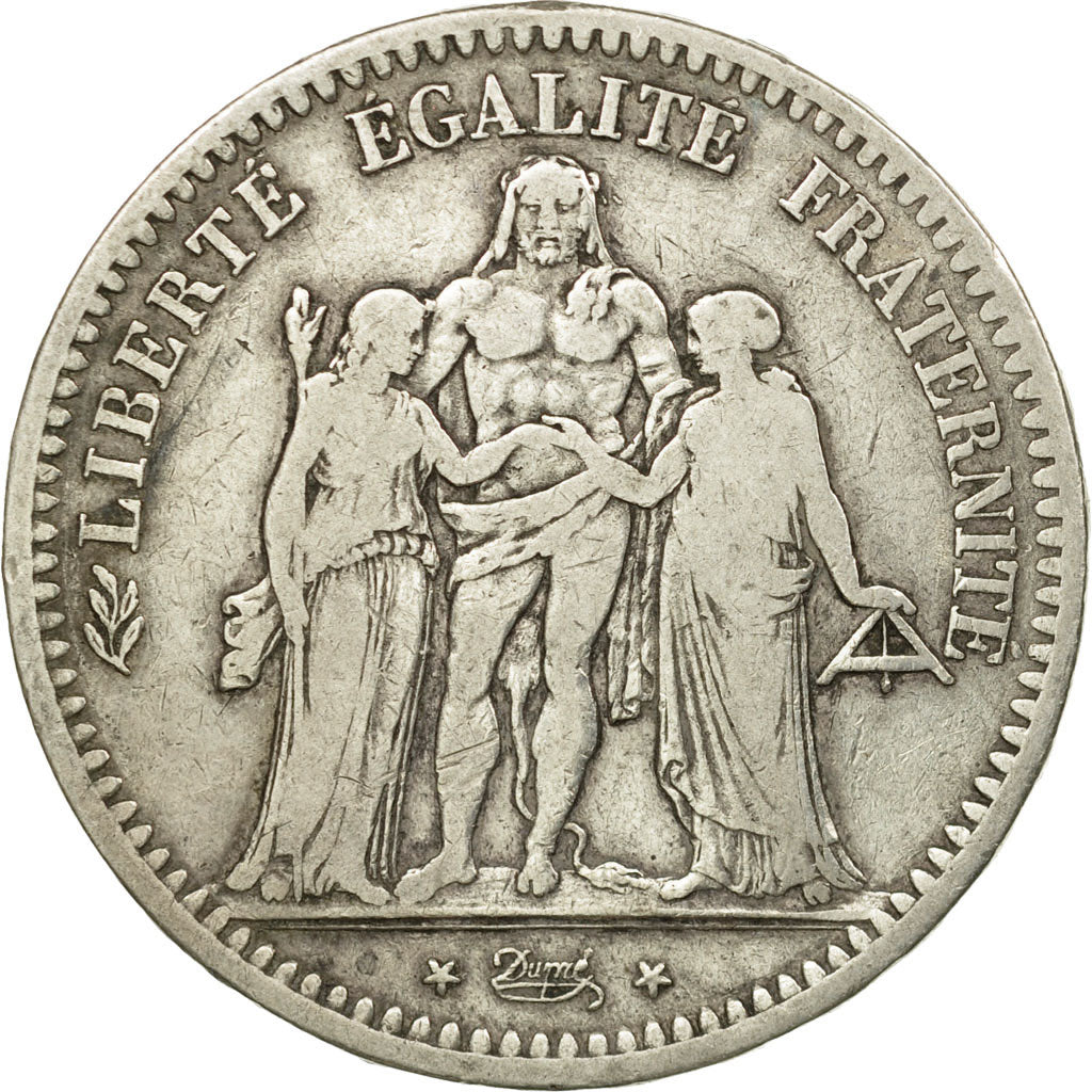 Münze, Frankreich, Hercule, 5 Francs, 1849, Paris, S+, Silber, KM:756.1