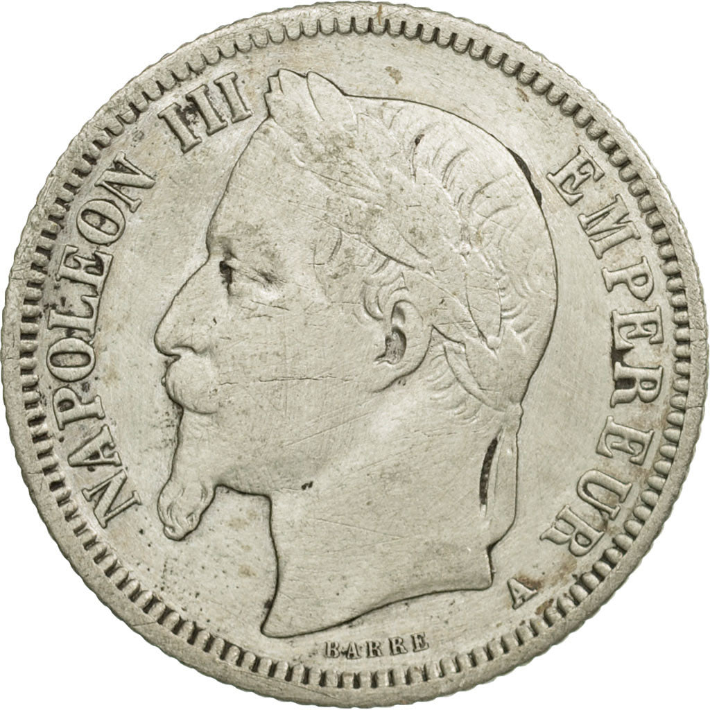 Coin, France, Napoleon III, Franc, 1869, Paris, VF(30-35), Silver