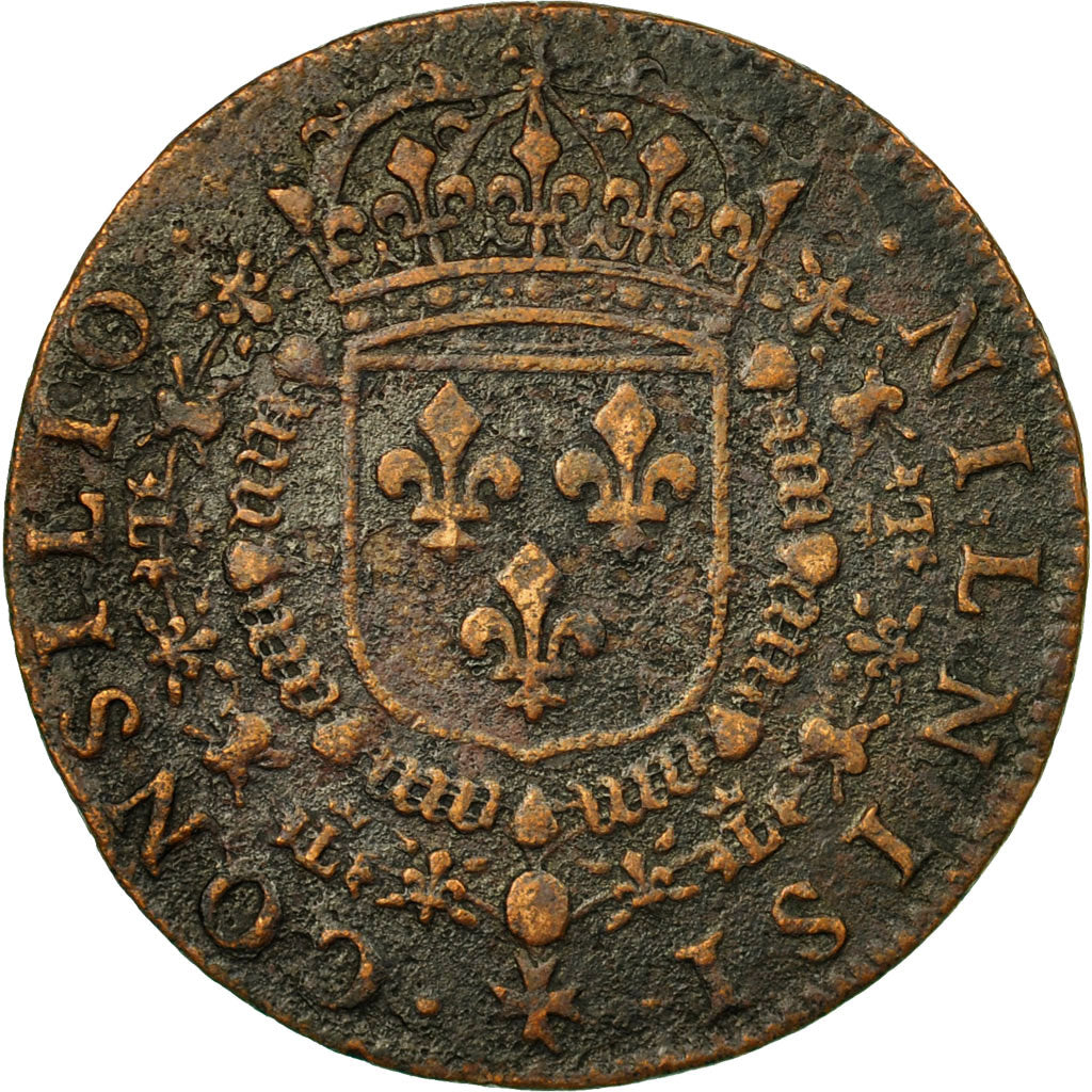 France, Jeton, Louis XIV, Conseil du Roi, 1650, TB+, Cuivre, Feuardent:3397