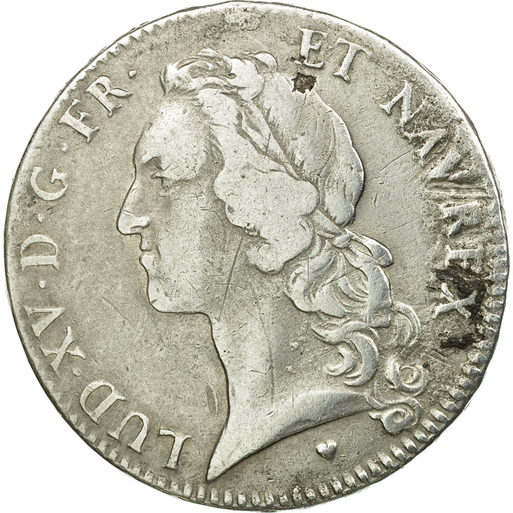 Coin, France, Louis XV, Écu au bandeau, Ecu, 1743, Strasbourg, VF(20-25)