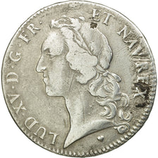 Coin, France, Louis XV, Écu au bandeau, Ecu, 1743, Strasbourg, VF(20-25)