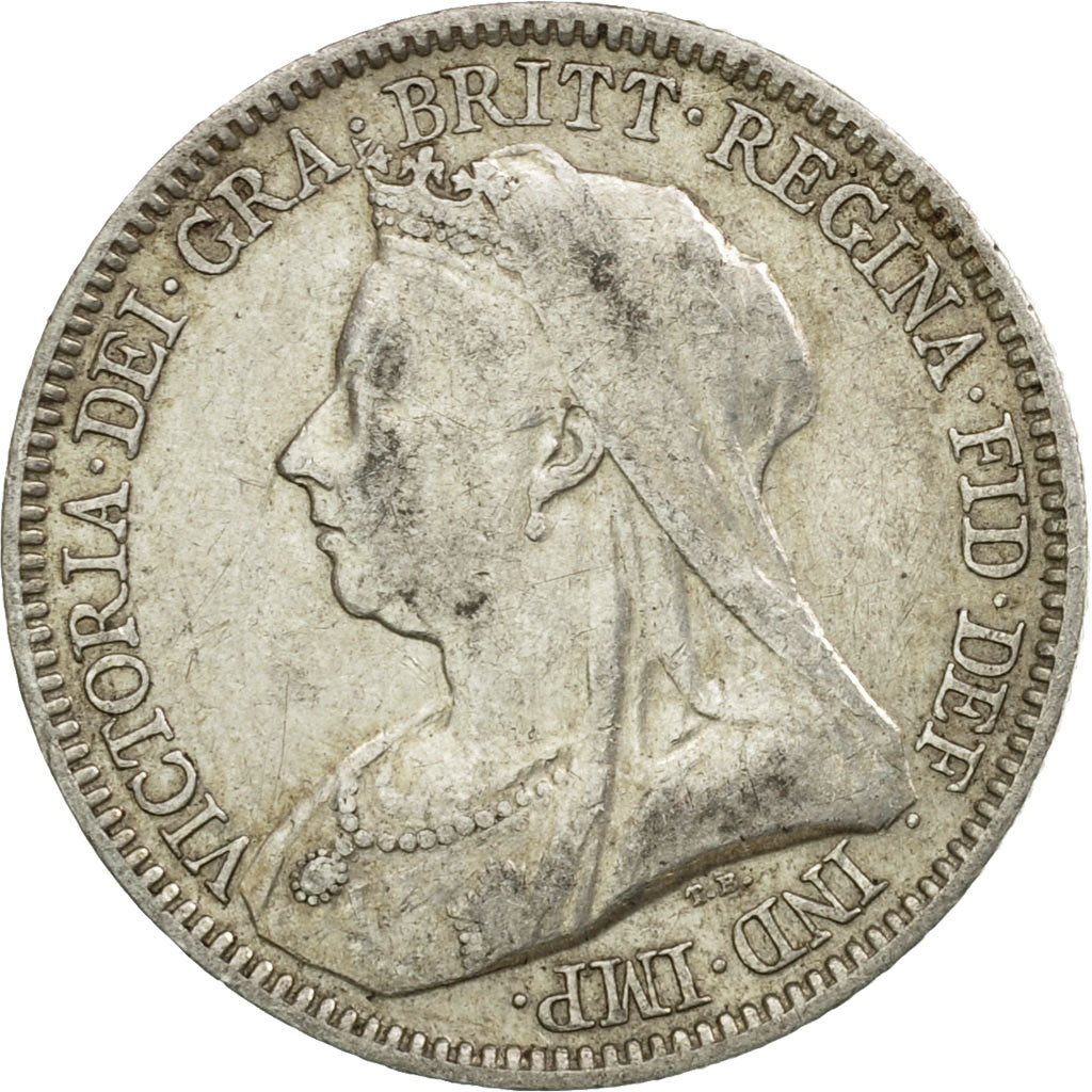 Coin, Great Britain, Victoria, 6 Pence, 1893, EF(40-45), Silver, KM:779