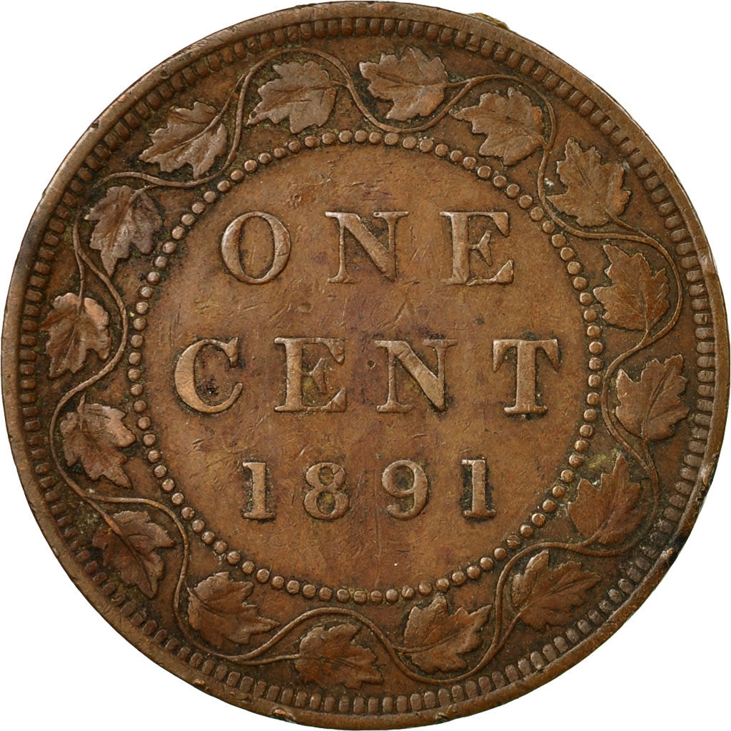 Coin, Canada, Victoria, Cent, 1891, Royal Canadian Mint, Ottawa, EF(40-45)