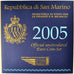 San Marino, Set 1 Cent to 5 Euro, 2005, MS(65-70)