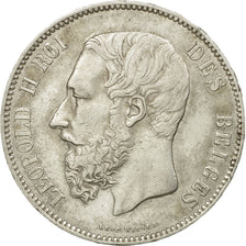 Münze, Belgien, Leopold II, 5 Francs, 5 Frank, 1874, SS+, Silber, KM:24