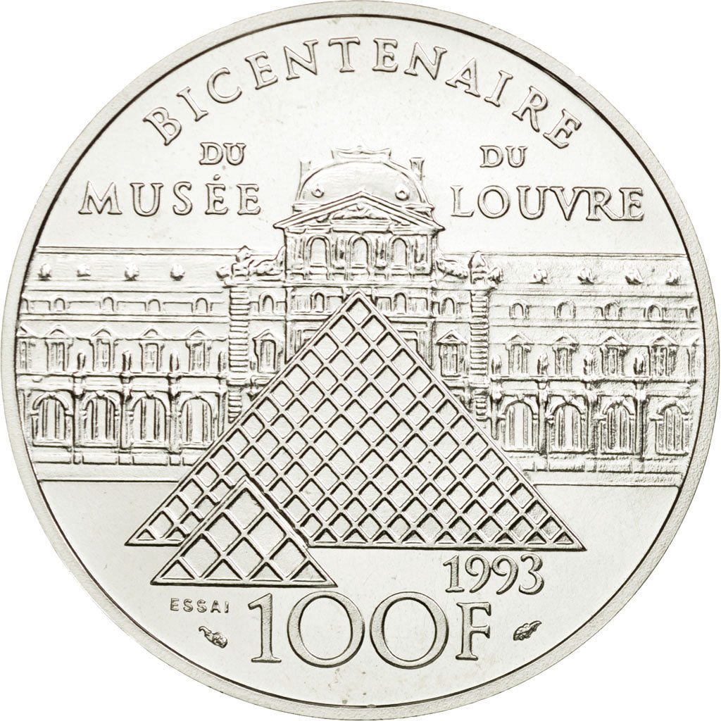 Moneta, Francia, Mona Lisa, 100 Francs, 1993, ESSAI, FDC, Argento, KM:1017